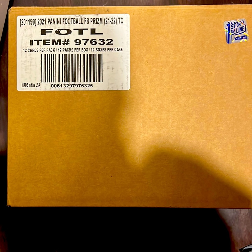 2021 Panini Prizm Football 1st Off The Line Hobby 12 Box Case